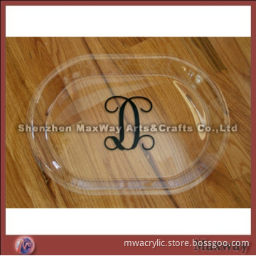 Acrylic Oval Serving Tray